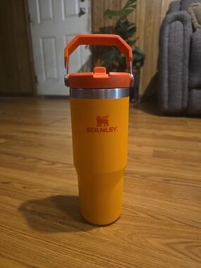 Stanley Orange & Red Vacuum Tumbler with Carry Handle